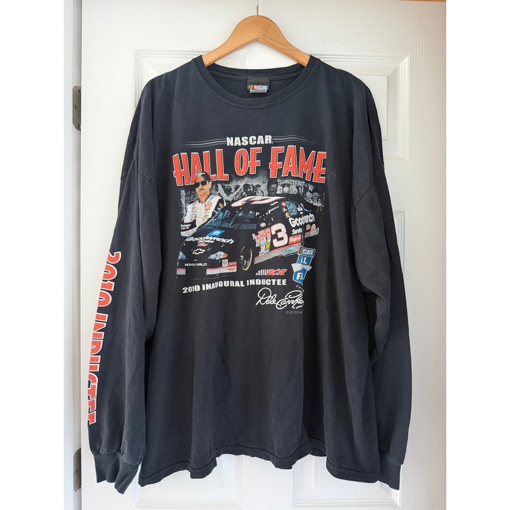 VTG 2010s NASCAR Dale Earnhardt Inductee Long Sleeve Graphic Shirt Hall of Fame